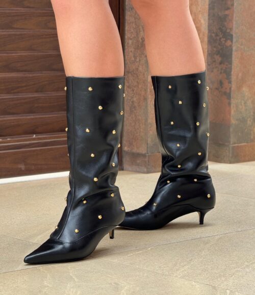 Bota Arezzo Couro Preto