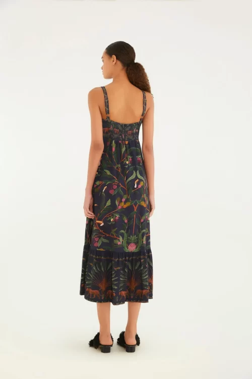 Vestido Midi Estampado Floresta Doce - Imagem 3