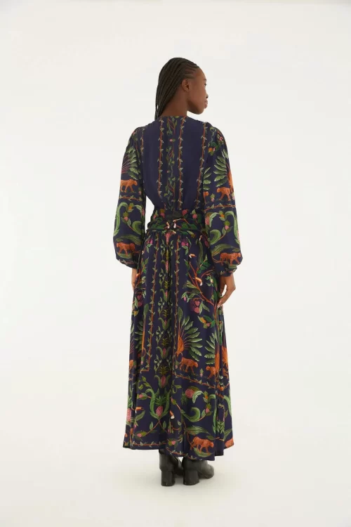 Vestido Longo Estampado Floresta Doce - Imagem 3