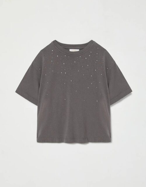 T-shirt boxy brilho