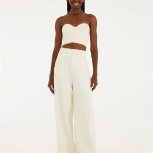 calça pregas tweed